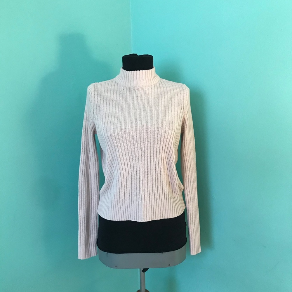 Tan turtleneck sweater